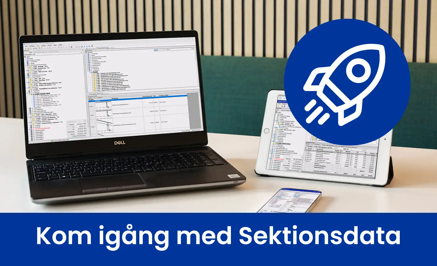 Kom igång med Wikells Sektionsdata på dator, surfplatta och mobil.