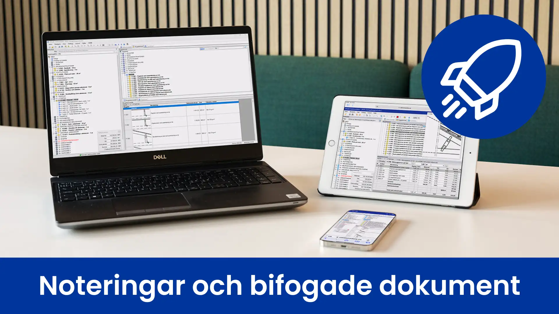 Utbildningsfilm: Noteringar och bifogade dokument i Wikells Sektionsdata.