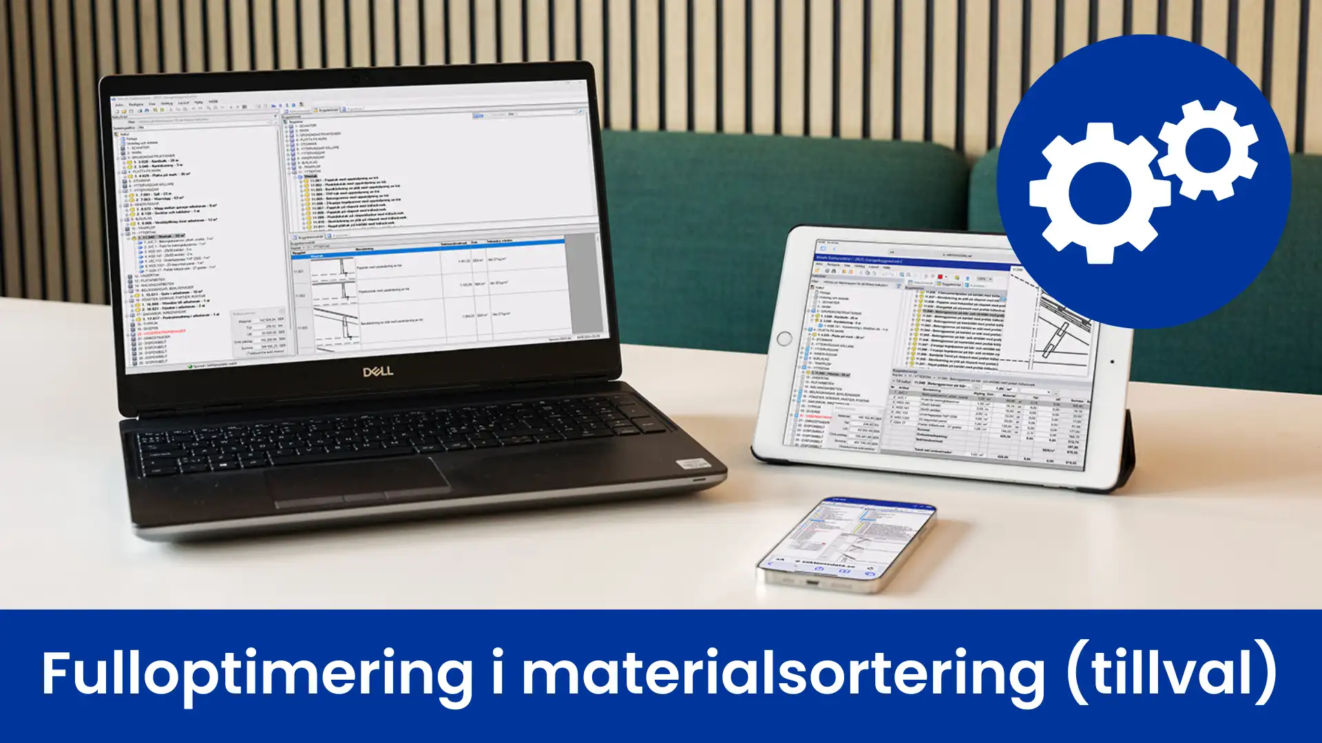 Utbildningsfilm: Fulloptimering i materialsortering i Wikells Sektionsdata.