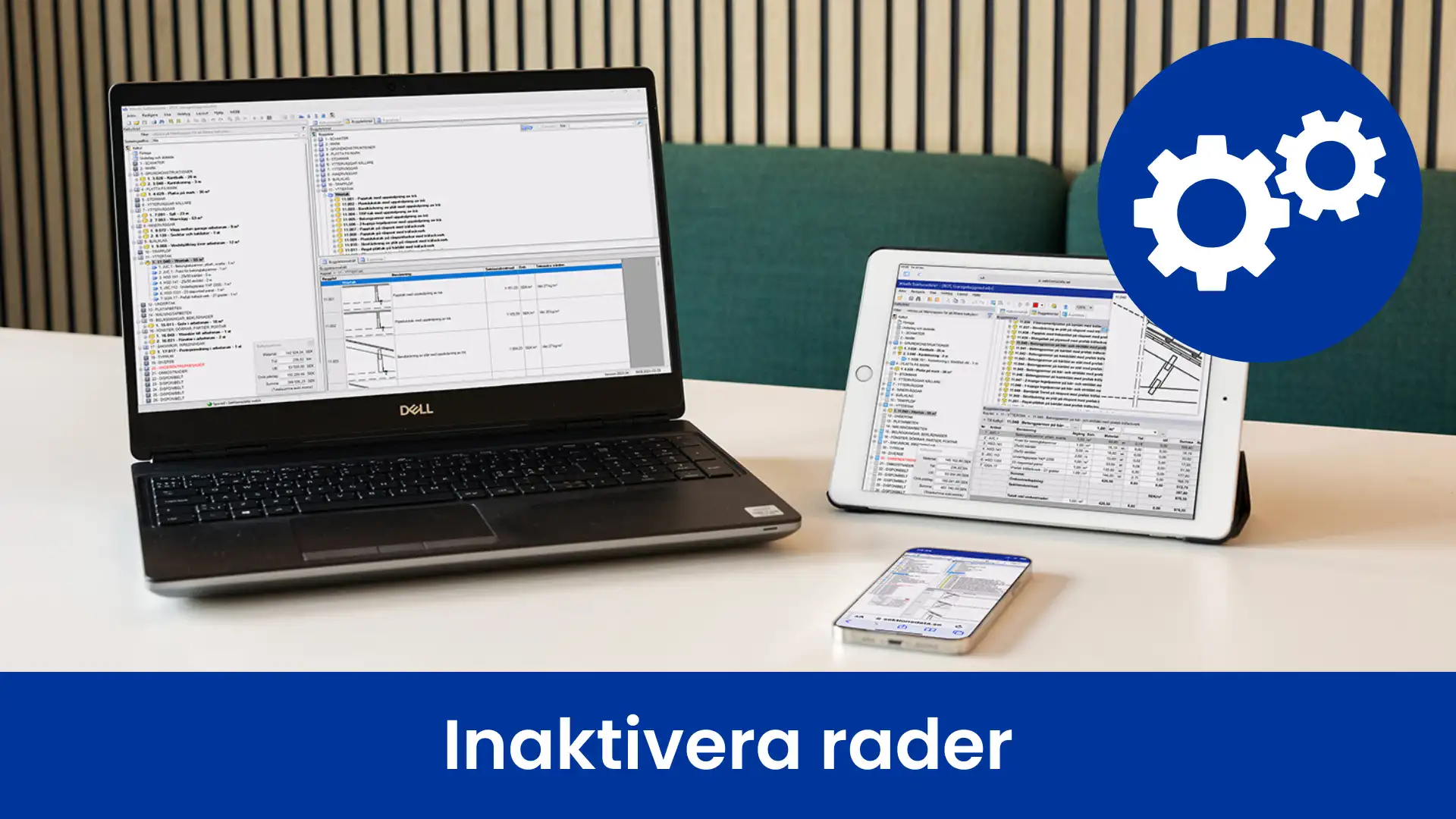 Utbildningsfilm: Inaktivera rader i Wikells Sektionsdata.